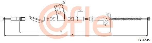 Seilzug, Feststellbremse hinten rechts Cofle 17.4235 von Cofle