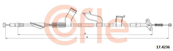 Seilzug, Feststellbremse hinten rechts Cofle 17.4236 von Cofle