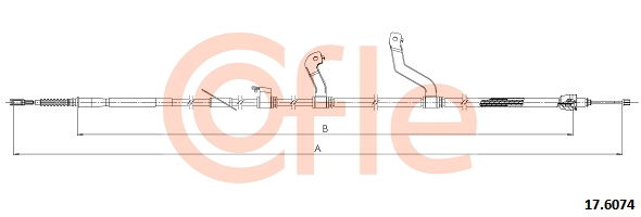 Seilzug, Feststellbremse hinten rechts Cofle 17.6074 von Cofle