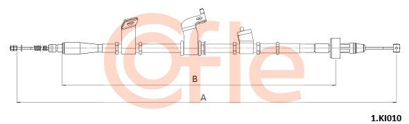 Seilzug, Feststellbremse hinten rechts Cofle 92.1.KI010 von Cofle