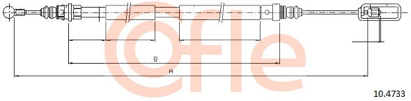 Seilzug, Feststellbremse hinten rechts Cofle 92.10.4733 von Cofle