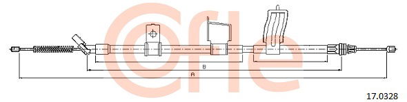 Seilzug, Feststellbremse hinten rechts Cofle 92.17.0328 von Cofle