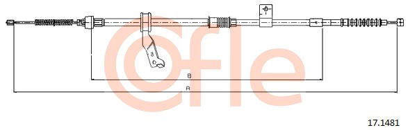 Seilzug, Feststellbremse hinten rechts Cofle 92.17.1481 von Cofle