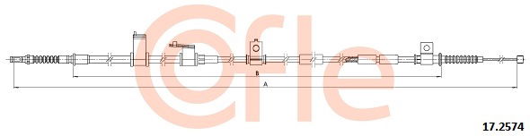 Seilzug, Feststellbremse hinten rechts Cofle 92.17.2574 von Cofle