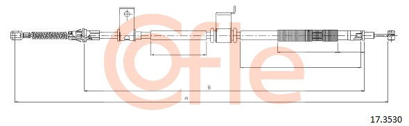 Seilzug, Feststellbremse hinten rechts Cofle 92.17.3530 von Cofle