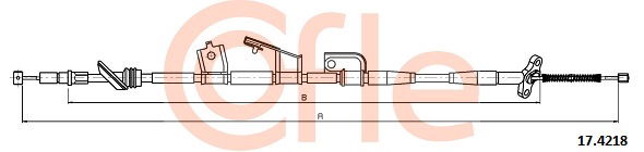 Seilzug, Feststellbremse hinten rechts Cofle 92.17.4218 von Cofle