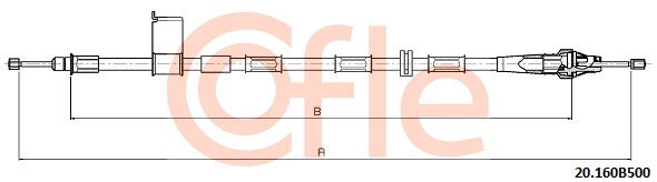 Seilzug, Feststellbremse hinten rechts Cofle 92.20.160B500 von Cofle