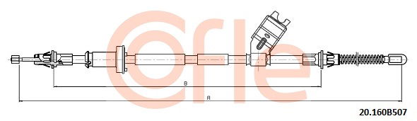 Seilzug, Feststellbremse hinten rechts Cofle 92.20.160B507 von Cofle
