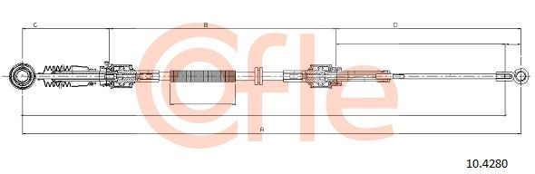 Seilzug, Schaltgetriebe Cofle 10.4280 von Cofle