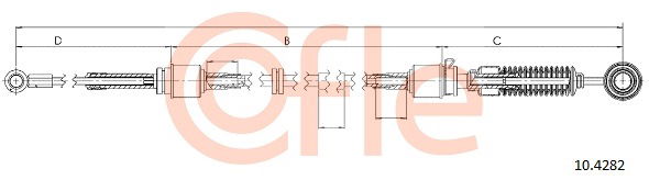 Seilzug, Schaltgetriebe Cofle 10.4282 von Cofle