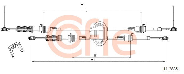 Seilzug, Schaltgetriebe Cofle 11.2885 von Cofle