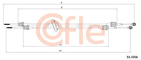 Seilzug, Schaltgetriebe Cofle 11.3356 von Cofle