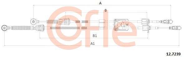 Seilzug, Schaltgetriebe Cofle 12.7239 von Cofle