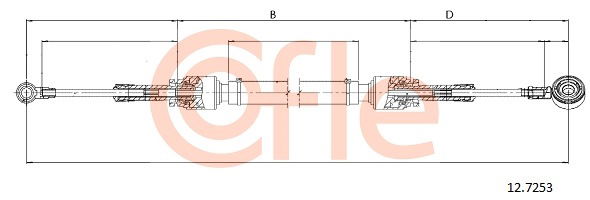 Seilzug, Schaltgetriebe Cofle 12.7253 von Cofle