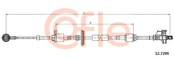 Seilzug, Schaltgetriebe Cofle 12.7299 von Cofle