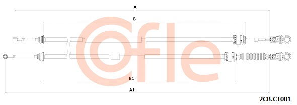 Seilzug, Schaltgetriebe Cofle 2CB.CT001 von Cofle