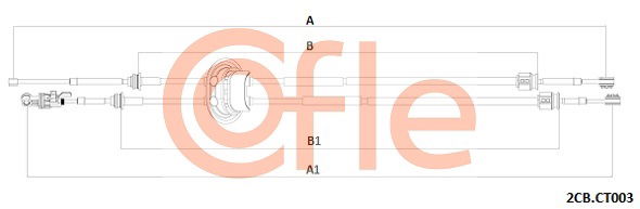 Seilzug, Schaltgetriebe Cofle 2CB.CT003 von Cofle