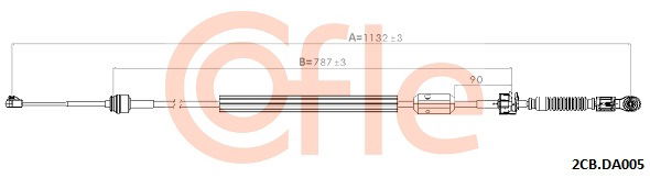 Seilzug, Schaltgetriebe Cofle 2CB.DA005 von Cofle