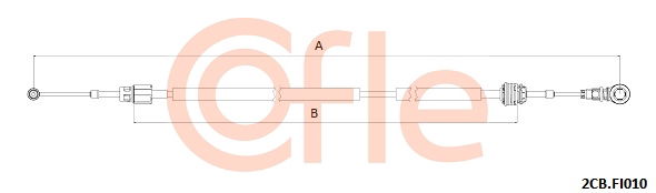 Seilzug, Schaltgetriebe Cofle 2CB.FI010 von Cofle