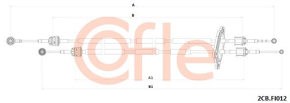 Seilzug, Schaltgetriebe Cofle 2CB.FI012 von Cofle