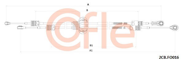 Seilzug, Schaltgetriebe Cofle 2CB.FO016 von Cofle