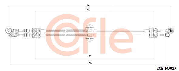 Seilzug, Schaltgetriebe Cofle 2CB.FO017 von Cofle