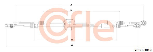 Seilzug, Schaltgetriebe Cofle 2CB.FO019 von Cofle