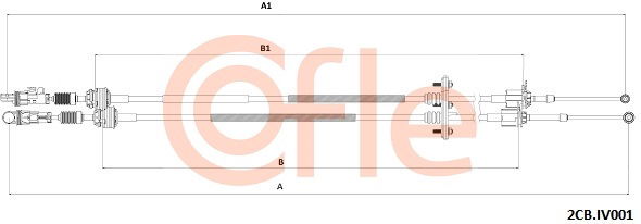 Seilzug, Schaltgetriebe Cofle 2CB.IV001 von Cofle