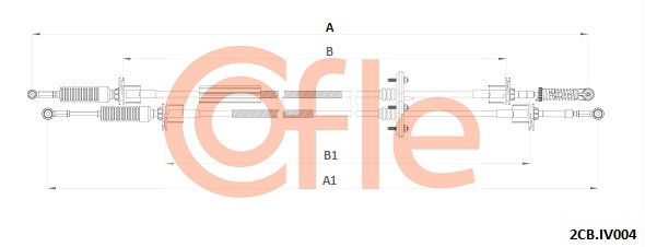 Seilzug, Schaltgetriebe Cofle 2CB.IV004 von Cofle