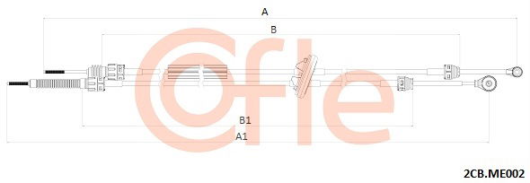 Seilzug, Schaltgetriebe Cofle 2CB.ME002 von Cofle