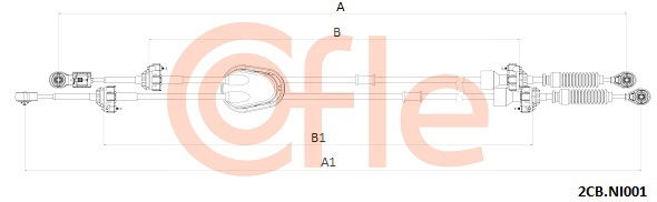 Seilzug, Schaltgetriebe Cofle 2CB.NI001 von Cofle