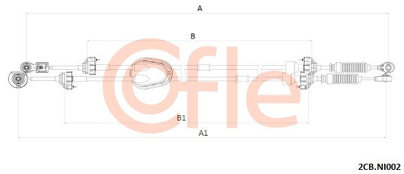 Seilzug, Schaltgetriebe Cofle 2CB.NI002 von Cofle