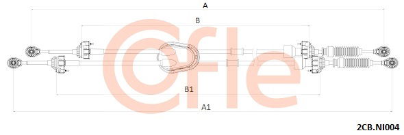 Seilzug, Schaltgetriebe Cofle 2CB.NI004 von Cofle