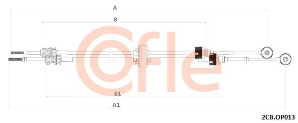 Seilzug, Schaltgetriebe Cofle 2CB.OP013 von Cofle
