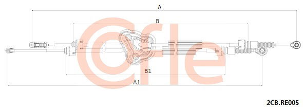 Seilzug, Schaltgetriebe Cofle 2CB.RE005 von Cofle