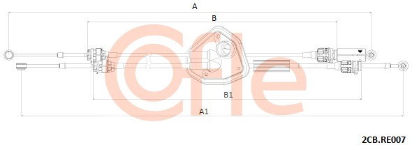 Seilzug, Schaltgetriebe Cofle 2CB.RE007 von Cofle