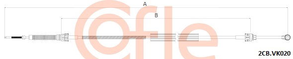 Seilzug, Schaltgetriebe Cofle 2CB.VK020 von Cofle