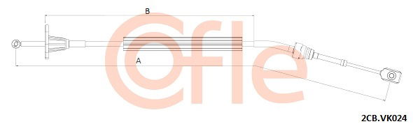 Seilzug, Schaltgetriebe Cofle 2CB.VK024 von Cofle