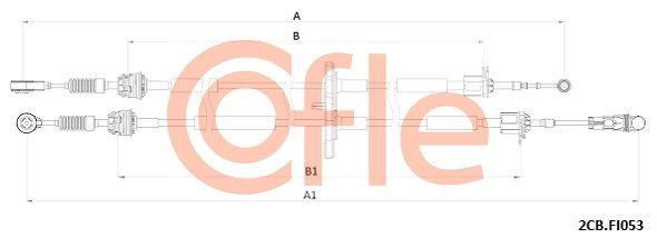 Seilzug, Schaltgetriebe Cofle 92.2CB.FI053 von Cofle