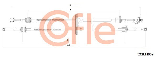 Seilzug, Schaltgetriebe Cofle 92.2CB.FI059 von Cofle