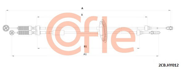 Seilzug, Schaltgetriebe Cofle 92.2CB.HY012 von Cofle