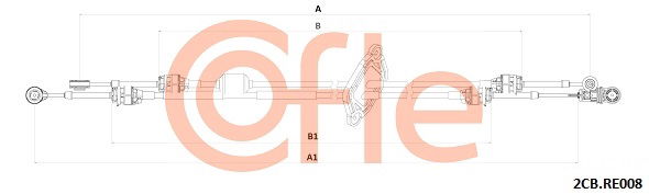 Seilzug, Schaltgetriebe Cofle 92.2CB.RE008 von Cofle