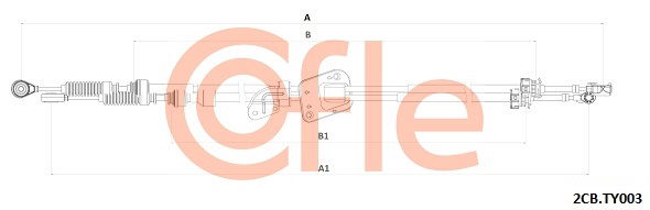 Seilzug, Schaltgetriebe Cofle 92.2CB.TY003 von Cofle