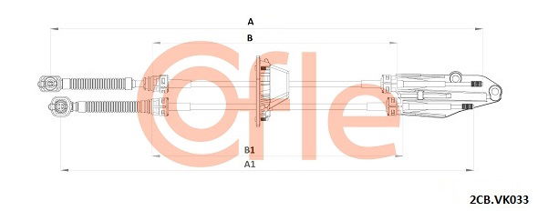 Seilzug, Schaltgetriebe Cofle 92.2CB.VK033 von Cofle