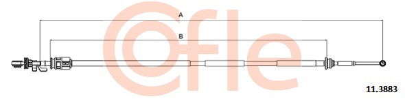 Seilzug, Schaltgetriebe links Cofle 11.3883 von Cofle