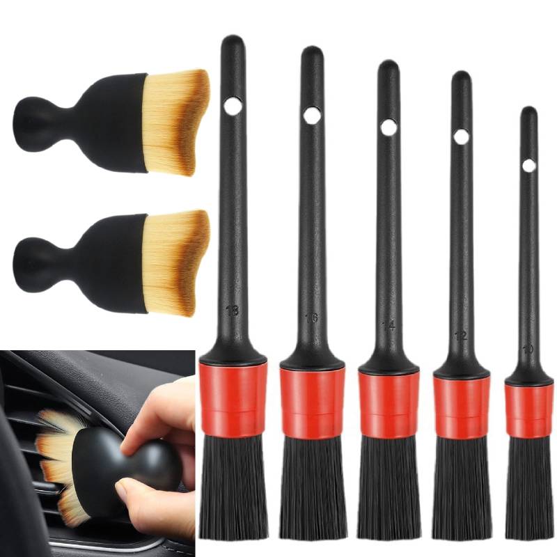 Cohentbliss 7 Stück Auto Reinigungspinsel Auto Detailingbürste Auto Reinigungsbürsten Autoreinigung Auto Innenraum Bürste Schmutz Staub saubere Bürsten für Auto von Cohentbliss