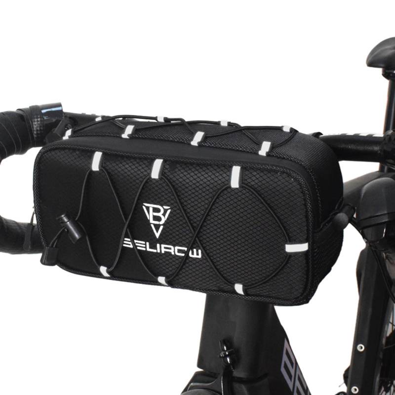 Cohentbliss Fahrrad Lenkertasche 4.3L Wasserdicht Reflektierende Fahrradtasche Lenker Fahrradtasche Lenker Aufbewahrungstasche Fahrradkorb Tasche und Abnehmbarem Schultergurt für MTB Rennrad Schwarz von Cohentbliss