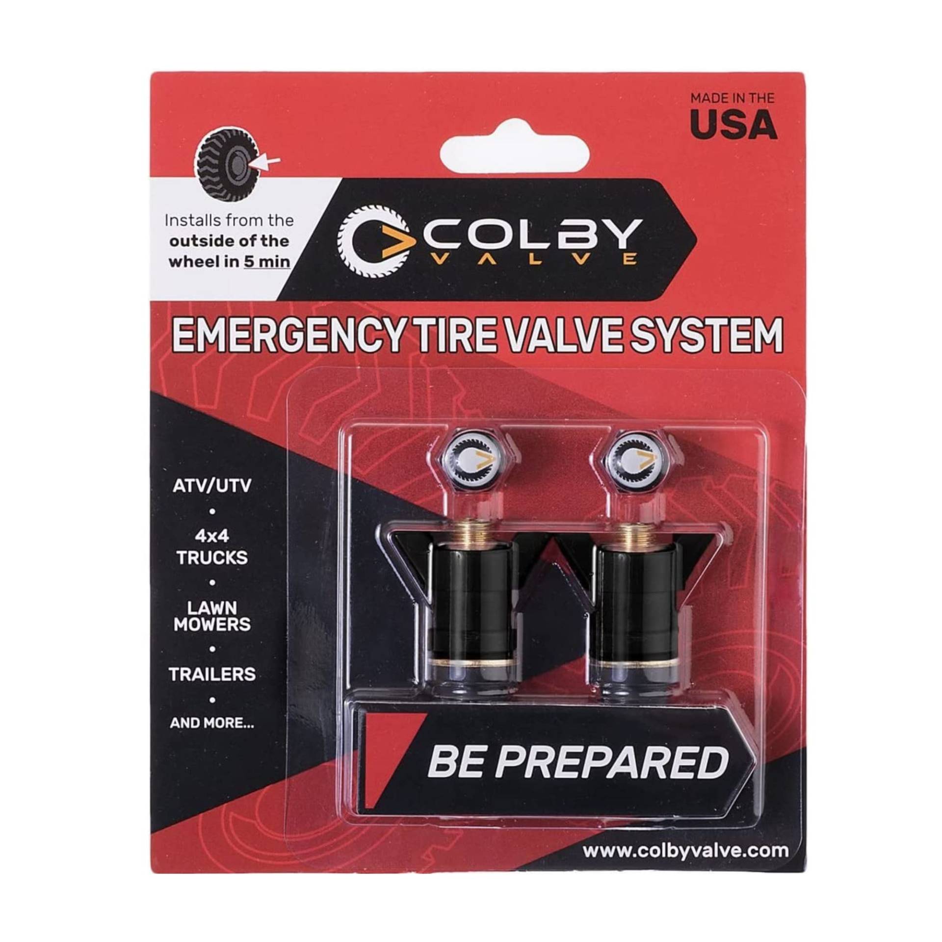 Colby Valve Notfall-Ventilschaft-Ersatzteil, Schwarz, 2 Stück von Colby Valve