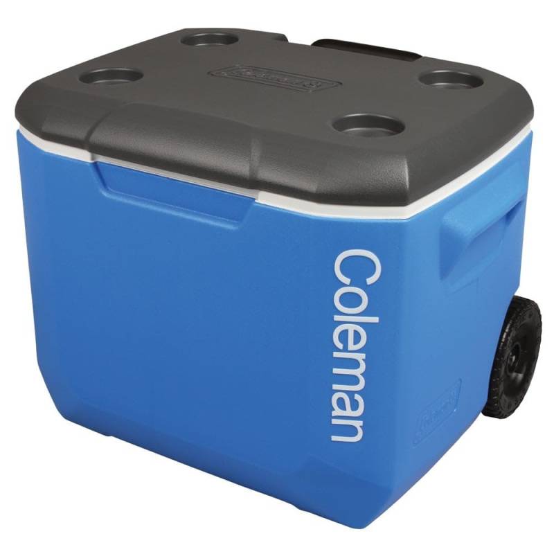 Coleman Blue 60QT Tricolour Wheeled Camping Cooler von Coleman