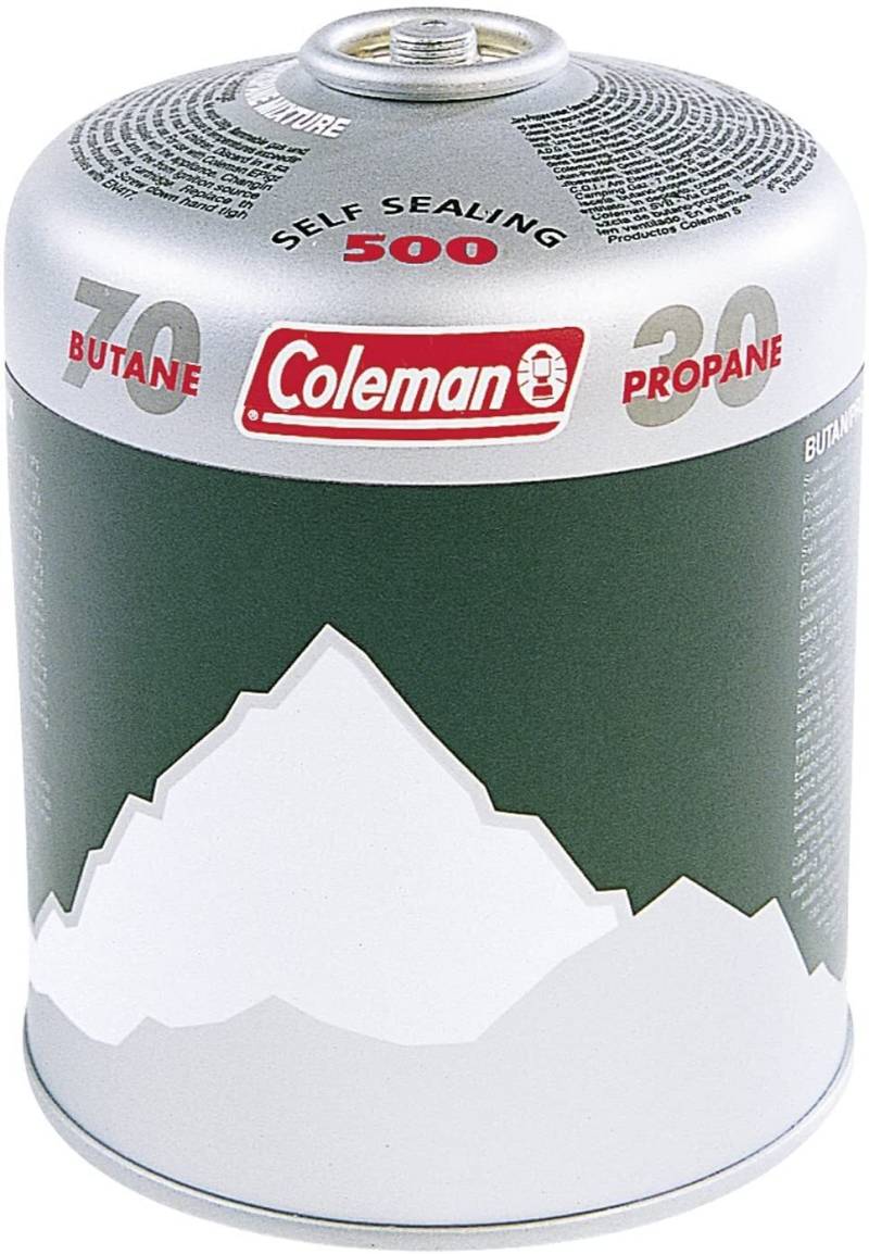 Coleman C500 Gaskartuschen 6er Pack, 6 x Ventilkartuschen mit Schraubventil, Gaskartuschen für Campingocher, Campinggrill oder Lampen, leistungsstarkes Butan/Propan Gemisch von Coleman